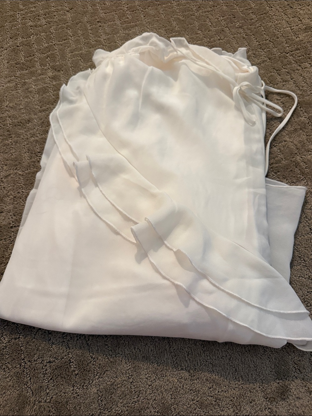 Target Ivory Strapless Ruffle Chiffon Dress - Picture 4 of 4